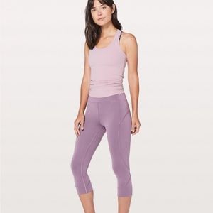 lululemon in movement crop everlux 19” purple